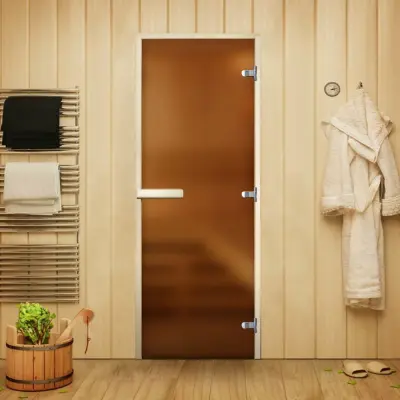 Дверь Элит Бронза Матовая 2000*800 (3п.8мм) L, без порога