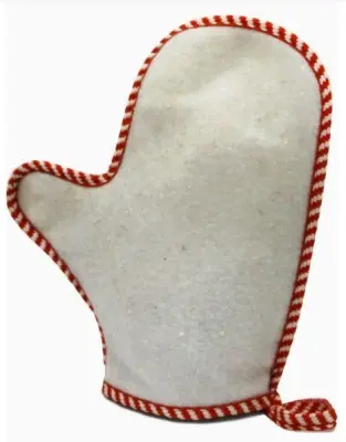 Рукавичка белая без вышивки в упаковке Р-О