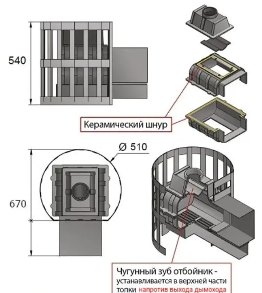 Фото Печь ВЕЗУВИЙ Легенда Ковка 12 (261) в магазине Woodson