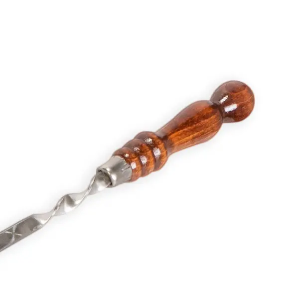 Шампур 3*12*450 деревянная ручка
