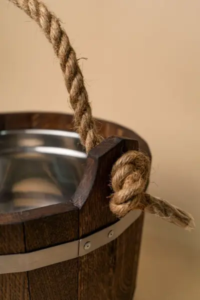 Шайка Woodson с нержавеющей вставкой, 10 л., дуб в темном