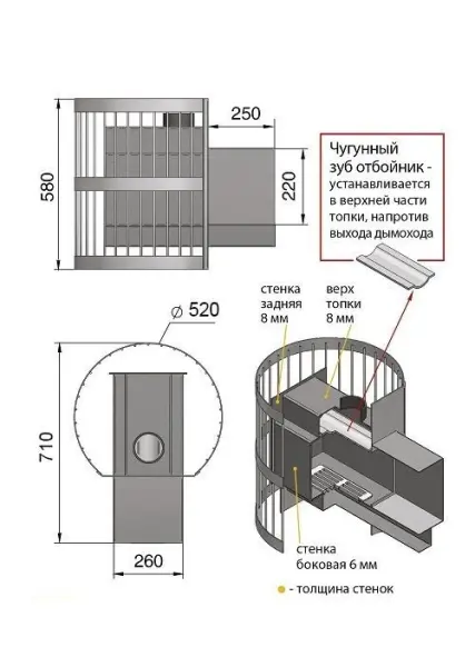 Печь ВЕЗУВИЙ Скиф Стандарт 12 (ДТ-3С) Печь ВЕЗУВИЙ Скиф Стандарт 12 (ДТ-3С)