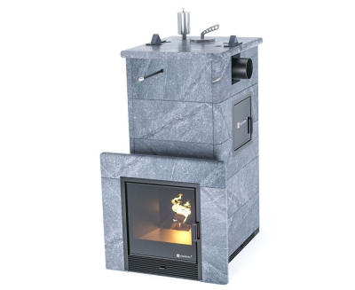 Фото Печь «Сочи» М2 в полноценном кожухе с боковым подключением Талькохлорит в магазине Woodson Фото Печь «Сочи» М2 в полноценном кожухе с боковым подключением Талькохлорит в магазине Woodson