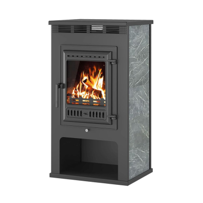 Фото Печь-Камин ASTON 11кВт (180 м3) Ø150мм (Чугунная дверь) Талькохлорит в магазине Woodson