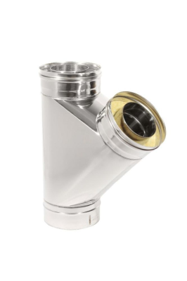 Фото Тройник Термо 45* ТРТ-Р 304-0.8/304 D150/250 с хомутом 