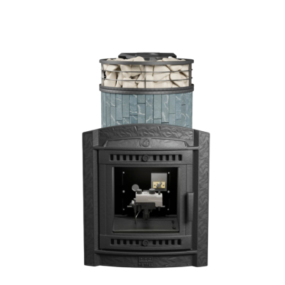 Фото Печь банная "Атмосфера L" Талькохлорит ламель+сетка с газовой горелкой в магазине Woodson