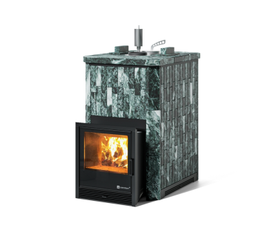 Фото Печь Изистим Южная 16 закрытый верх - Камень Змеевик в магазине Woodson Фото Печь Изистим Южная 16 закрытый верх - Камень Змеевик в магазине Woodson