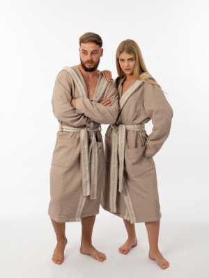 Халат вафельный Woodson, кремовый (58)
