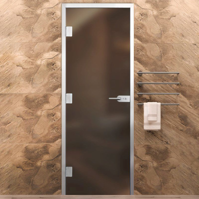 Дверь Хамам Элит бронза MATELUX 2000*800, L, WC замок