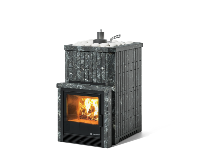 Фото Печь Изистим Южная 9 с топкой из парной  - Камень Пироксенит в магазине Woodson Фото Печь Изистим Южная 9 с топкой из парной  - Камень Пироксенит в магазине Woodson