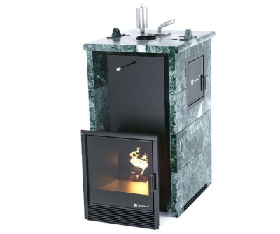 Фото Печь «Сочи» М2 в трехстороннем кожухе  Змеевик в магазине Woodson Фото Печь «Сочи» М2 в трехстороннем кожухе  Змеевик в магазине Woodson