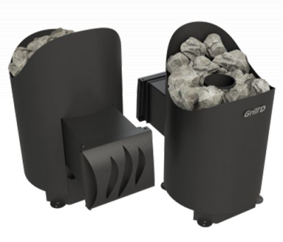 Фото Дровяная банная печь Grill'D Aurora 120 Long (дверца без стекла) в магазине Woodson