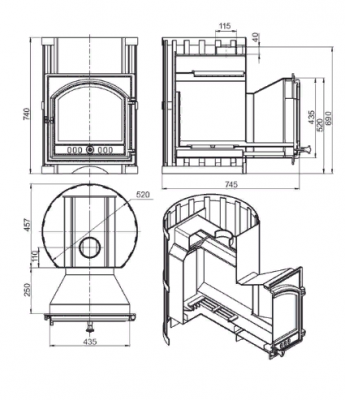 Фото Печь ВЕЗУВИЙ Скиф Ковка 22 (205) 2022 в магазине Woodson Фото Печь ВЕЗУВИЙ Скиф Ковка 22 (205) 2022 в магазине Woodson
