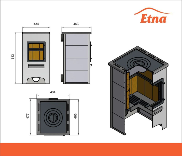 Фото Камин ЭТНА (ДТ-4С) Ø115мм в магазине Woodson Фото Камин ЭТНА (ДТ-4С) Ø115мм в магазине Woodson
