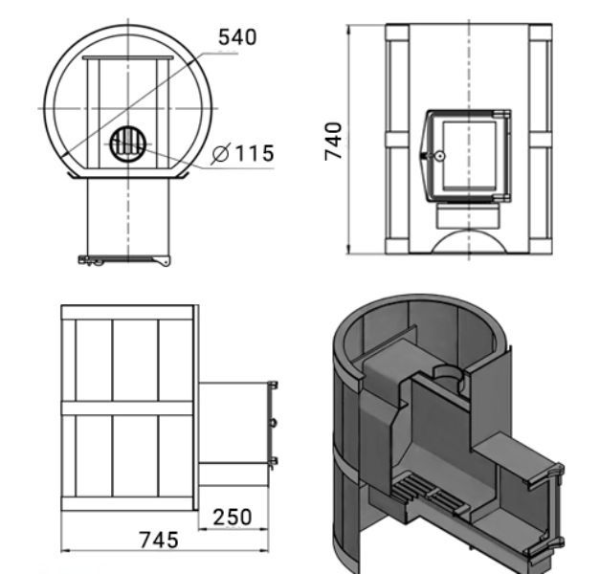 Фото Печь ВЕЗУВИЙ Лава 22 (ДТ-4) в магазине Woodson