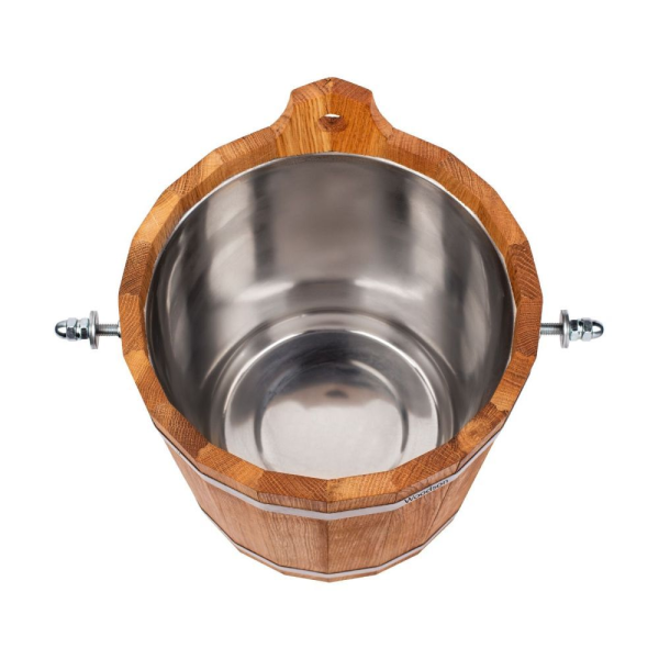 Обливное устройство Woodson с нержавеющей вставкой, 12 л., дуб