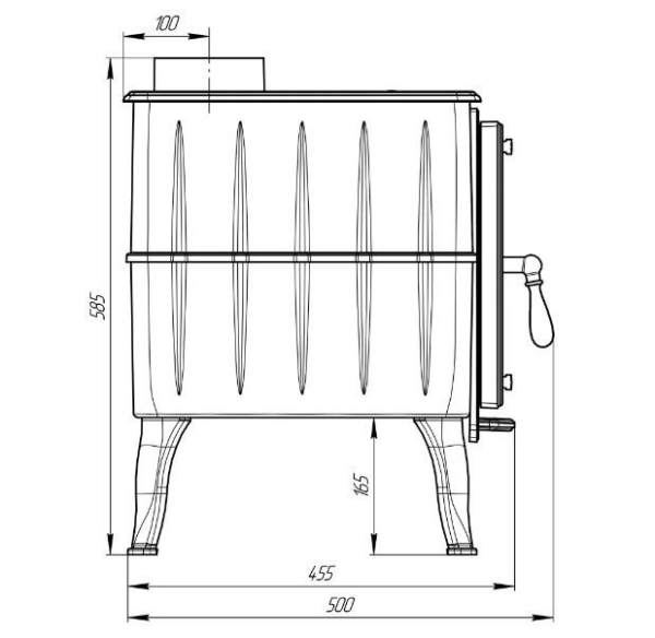 Фото Печь отопительная "Бахтинка" (цв. серый) в магазине Woodson Фото Печь отопительная "Бахтинка" (цв. серый) в магазине Woodson
