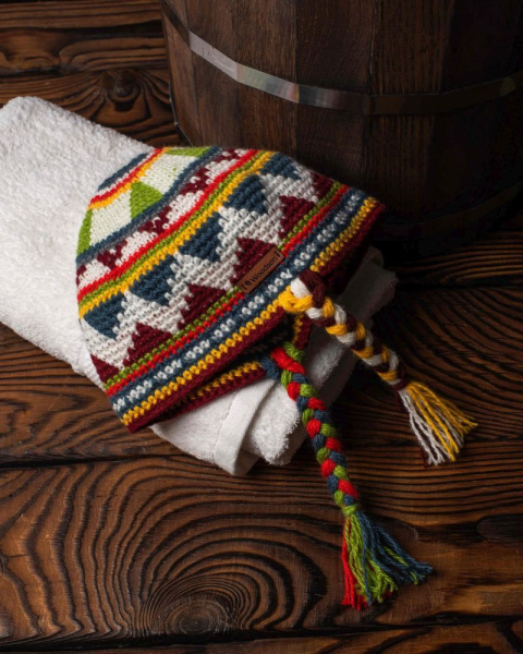 Шапка вязаная для бани Woodson Кids