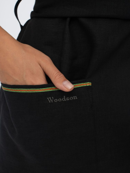 Платье банное Woodson, чёрный лён (46)