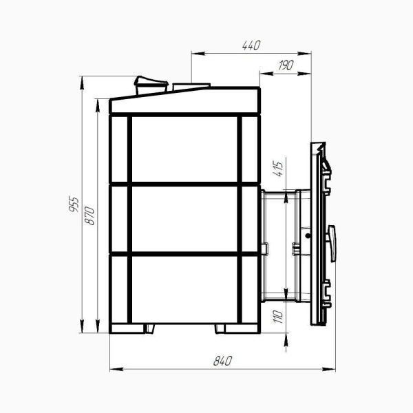 Фото Печь банная "Атмосфера L" в облицовке "Пироксенит ЭЛИТ" в магазине Woodson