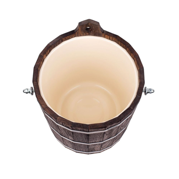 Обливное устройство Woodson с пластиковой вставкой, 20 л., дуб в тёмном