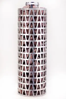 Сетка-каменка №4 (Пирамида) — d-250 — h-1000 мм — нерж 1,5 мм AISI 430