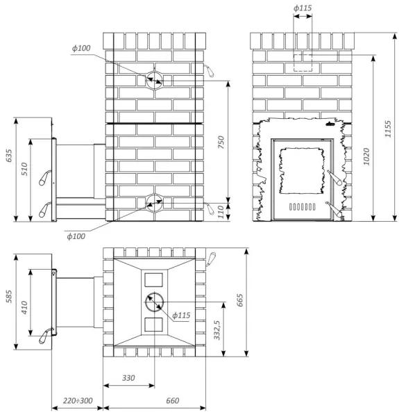Фото Дровяная банная печь Grill'D Retro 500 Long Max в магазине Woodson